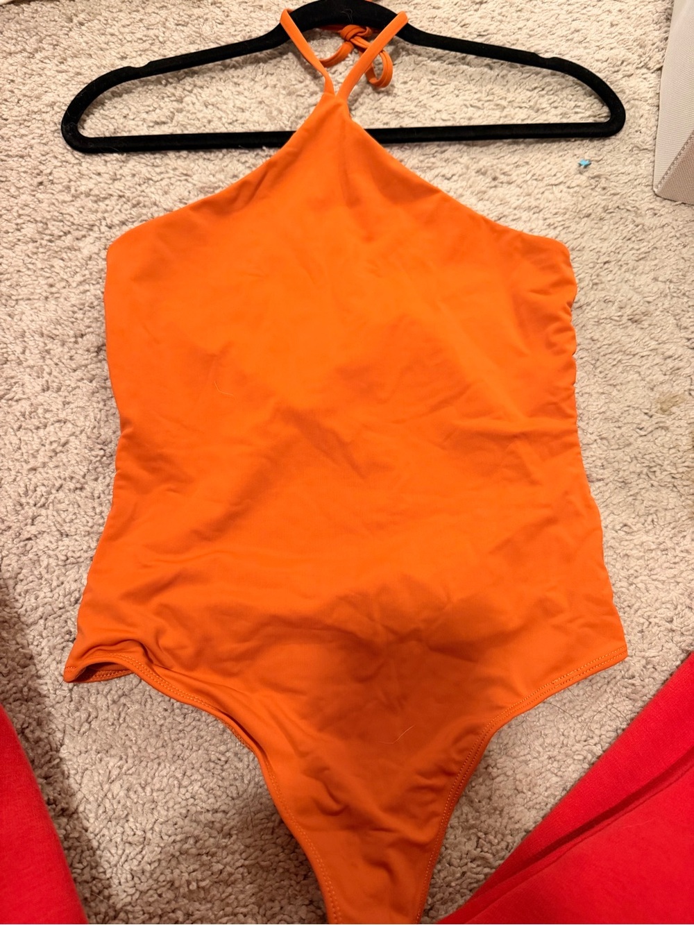 Kittenish Orange Bodysuit